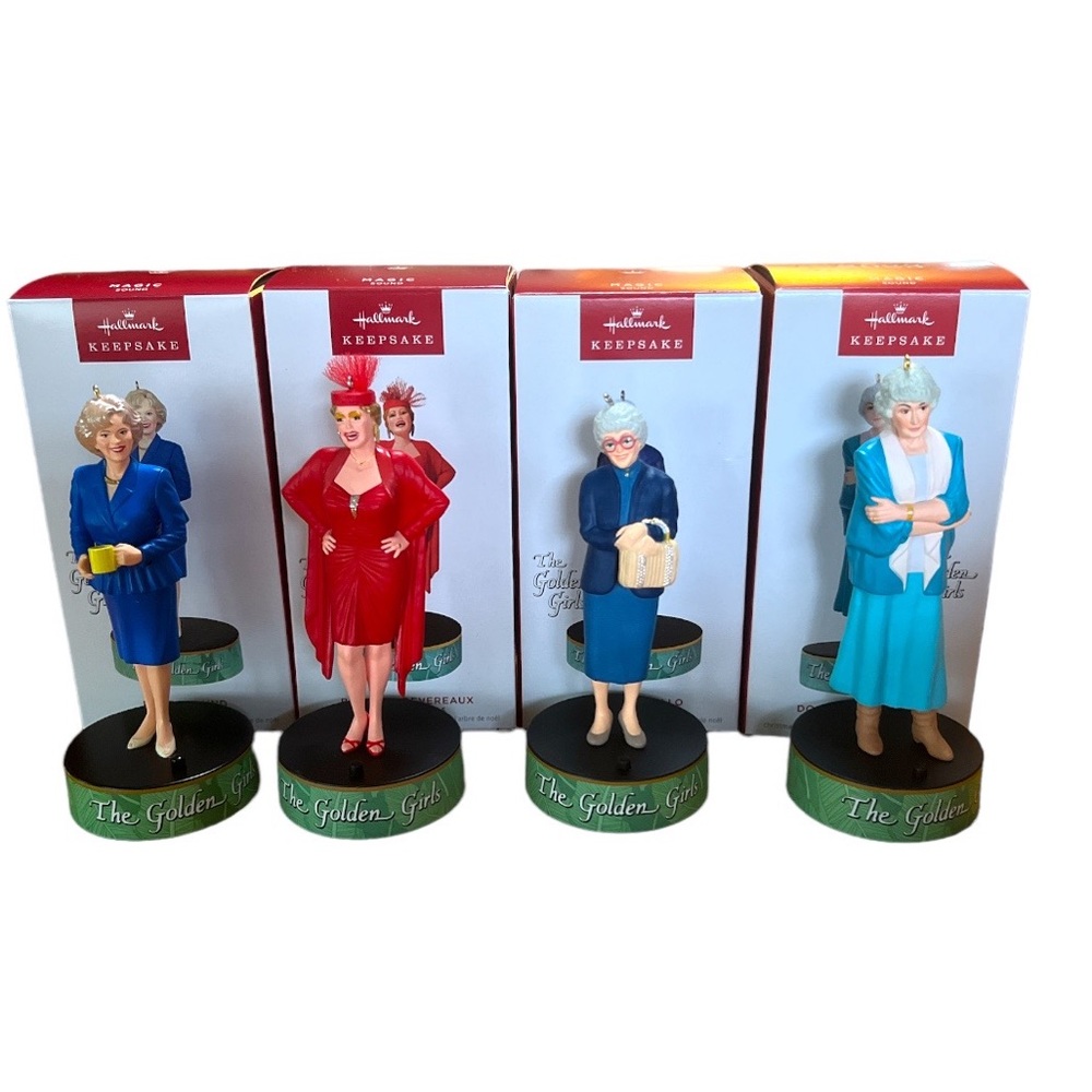 Hallmark Ornaments set of 4 The Golden Girls Rose, Blanche Dorothy & Sophia NEW
